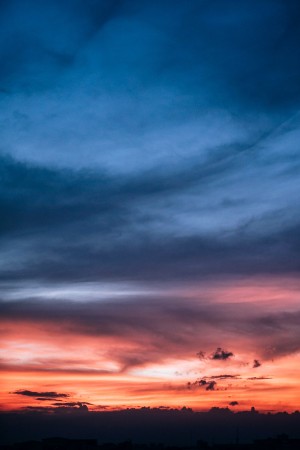 Blue Sky during Golden Hour